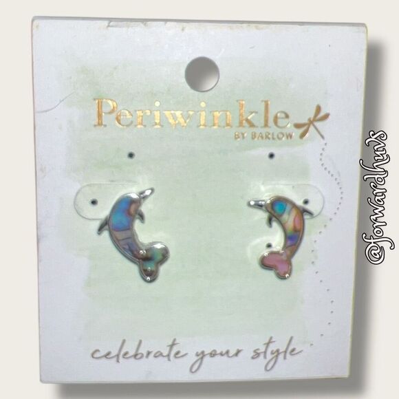 Periwinkle by Barlow Dolphin Earrings - Picture 3 of 7